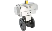 ICP VALVES Cast iron ball valve 507 + RE/RES pneumatic actuator