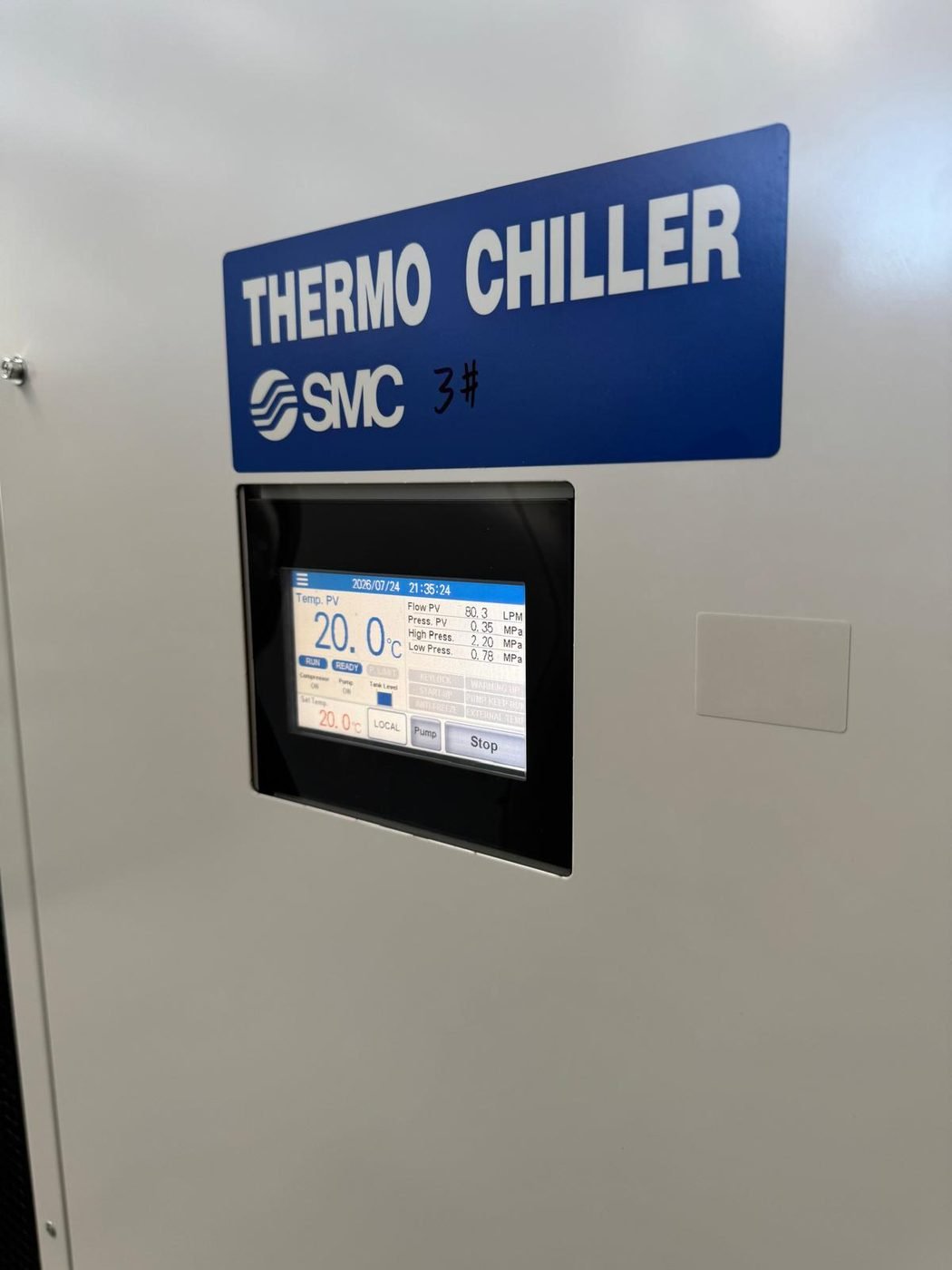 SMC termo-dzesētājs — 20 °C, 80 L/min